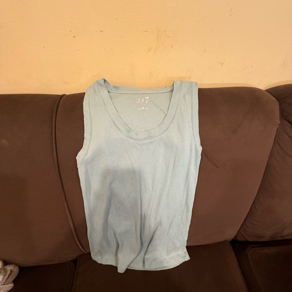 Maurices U Neck Sage Green Tank Top